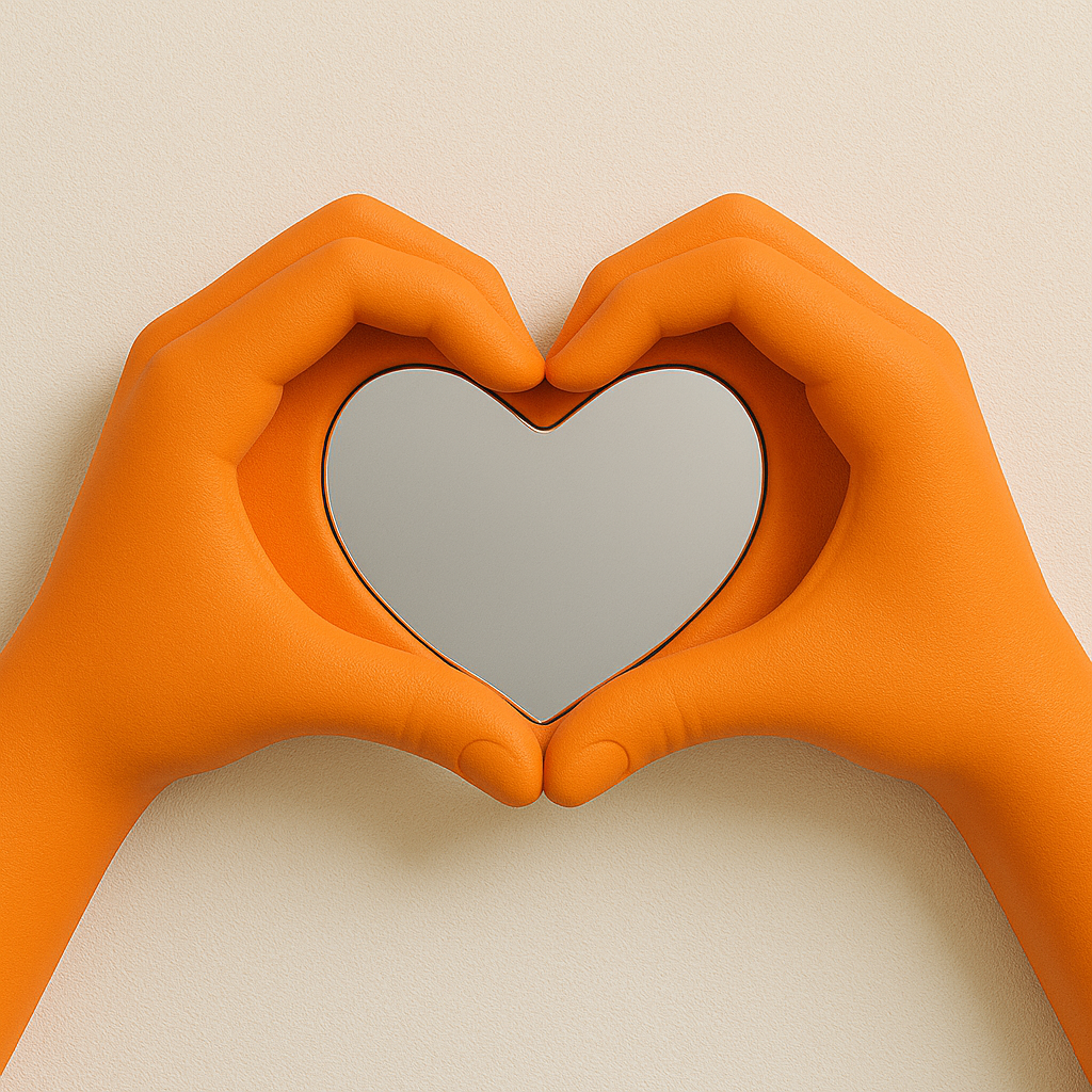Heart Hands Mirror